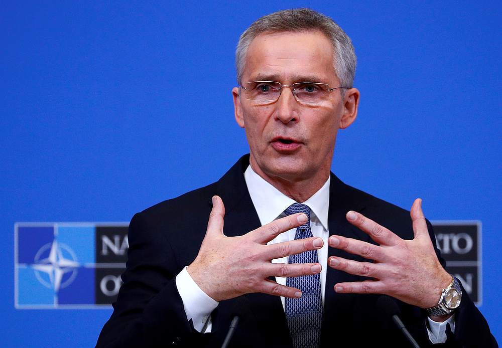 Nato Secretary General Jens Stoltenberg speaks at a news conference at the Nato in Brussels, Belgium February 12, 2020. u00e2u20acu201d Reuters pic