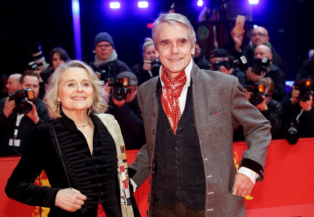 Jeremy Irons and Sinead Cusack pose on the red carpet as they arrive for the screening of the movie u00e2u20acu02dcMy Salinger Yearu00e2u20acu2122 at the 70th Berlinale International Film Festival in Berlin, Germany, February 20, 2020. u00e2u20acu201d Reuters pic 