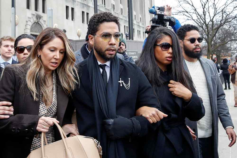 Former u00e2u20acu02dcEmpireu00e2u20acu2122 actor Jussie Smollett leaves court with his attorney Tina Glandian after his arraignment on renewed felony charges in Chicago February 24, 2020. u00e2u20acu2022 Reuters pic