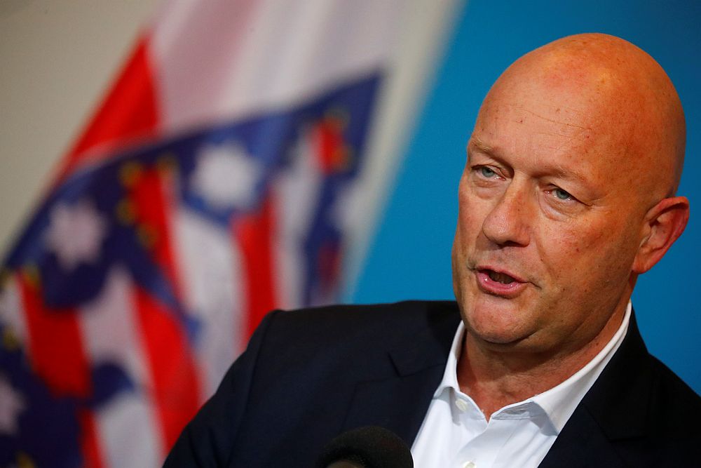 New elected Free Democratic Party FDP premier of Thuringia Thomas Kemmerich gives a statement in Erfurt, Germany, February 5, 2020. u00e2u20acu201d Reuters pic