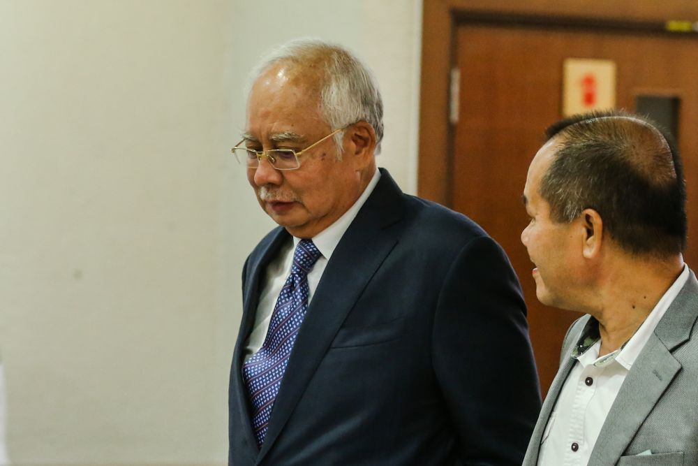 Datuk Seri Najib Razak is pictured at the Kuala Lumpur High Court February 3, 2020. u00e2u20acu201d Picture by Firdaus Latif