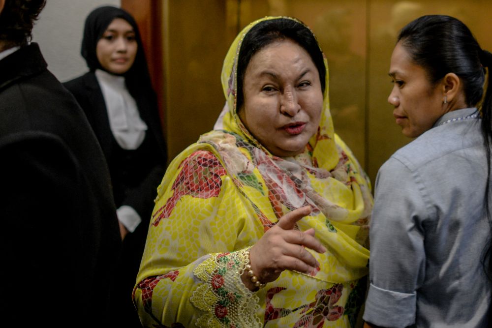 Datin Seri Rosmah Mansor is pictured at the Kuala Lumpur Court Complex February 6, 2020. — Picture by Firdaus Latif