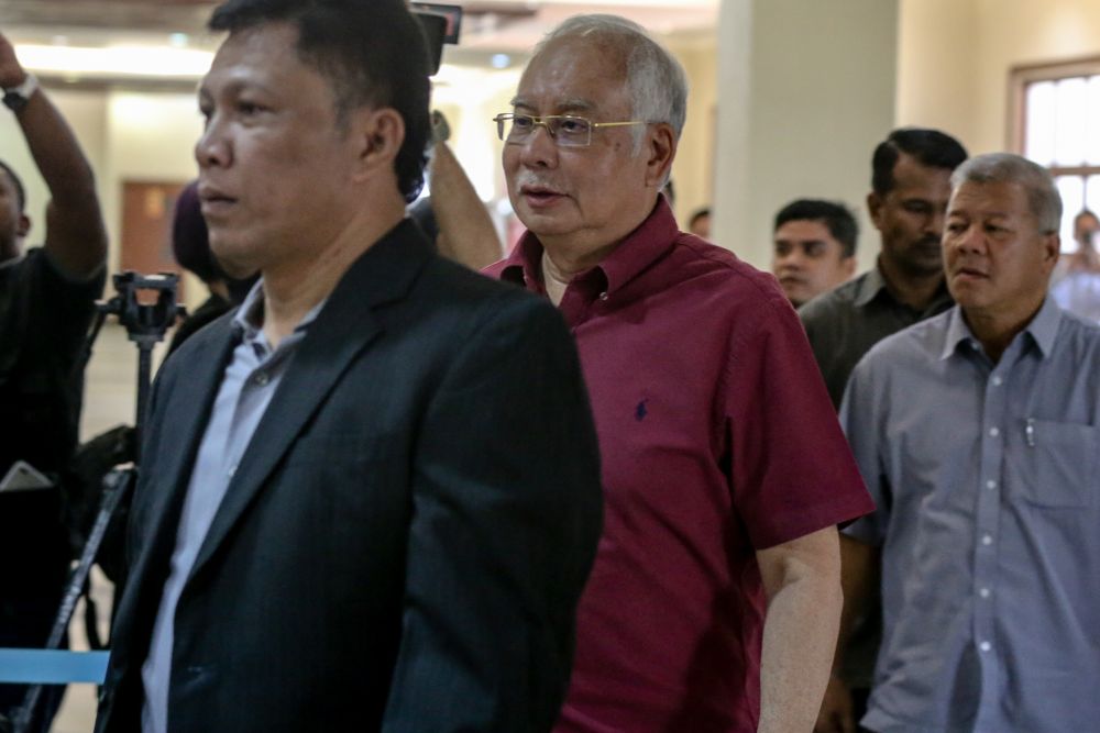 Datuk Seri Najib Razak is pictured at the Kuala Lumpur Court Complex February 6, 2020. u00e2u20acu201d Picture by Firdaus Latif