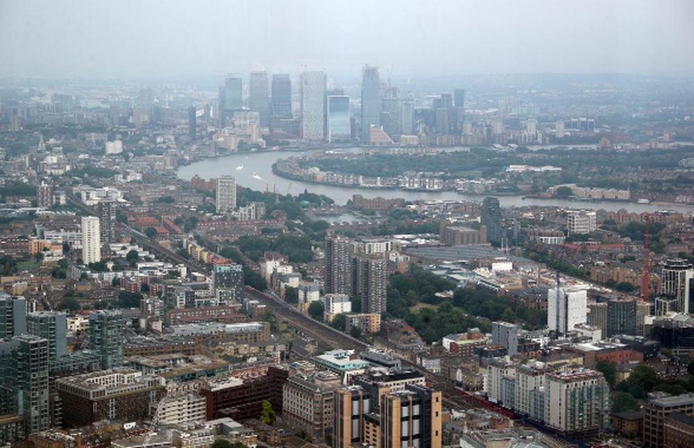 The Canary Wharf financial district is seen from the construction site of 22 Bishopsgate in London, June 25, 2019. u00e2u20acu201d Reuters pic