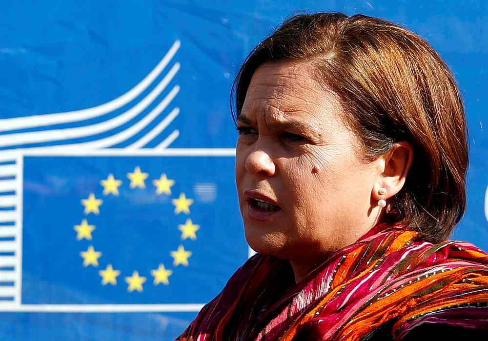 Sinn Fein Leader Mary Lou McDonald in Brussels, Belgium April 1, 2019. u00e2u20acu201d Reuters pic