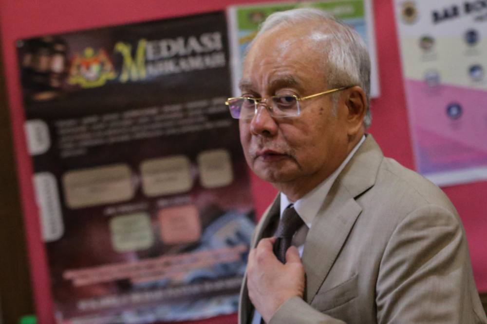 Datuk Seri Najib Razak is seen at the Kuala Lumpur High Court February 27, 2020. u00e2u20acu2022 Picture by Hari Anggara