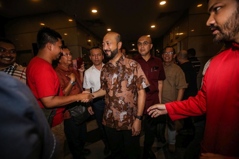 Datuk Seri Mukhriz Mahathir is pictured at the Parti Pribumi Bersatu Malaysia headquarters in Petaling Jaya February 24, 2020. u00e2u20acu201d Picture by Hari Anggara