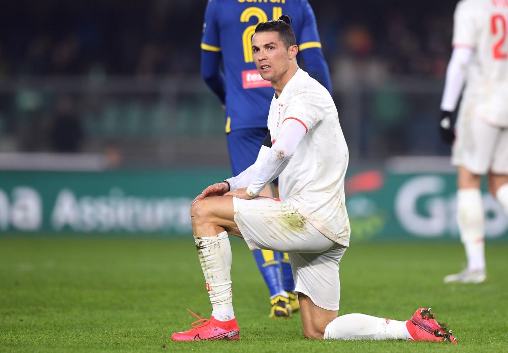 Juventus' Cristiano Ronaldo reacts during the game against Verona at Stadio Marc'Antonio Bentegodi, Verona February 8, 2020. u00e2u20acu201d Reuters pic