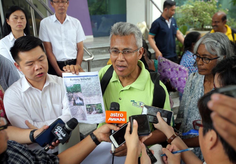 Sahabat Alam Malaysia field officer Meor Razak Meor Abdul Rahman speaks to reporters at the Ipoh City Council office in Ipoh February 18, 2020. u00e2u20acu201d Picture by Farhan Najib