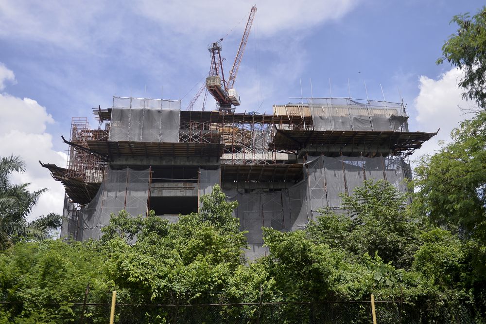 General view of the slab collapse at The Address condominium project in Taman Desa February 16, 2020. u00e2u20acu201d Picture by Miera Zulyana