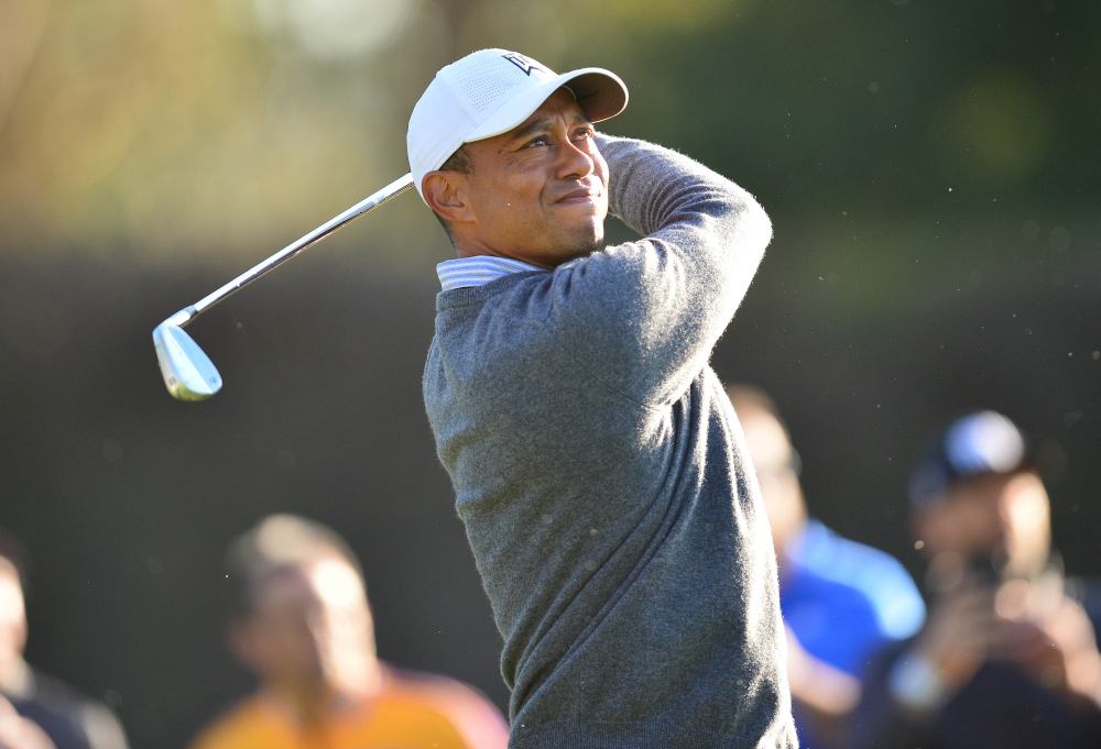 Tiger Woods hits from the fourteenth hole tee box during the second round of the The Genesis Invitational golf tournament at Riviera Country Club. u00e2u20acu2022 Gary A. Vasquez-USA TODAY Sports pic via Reuters