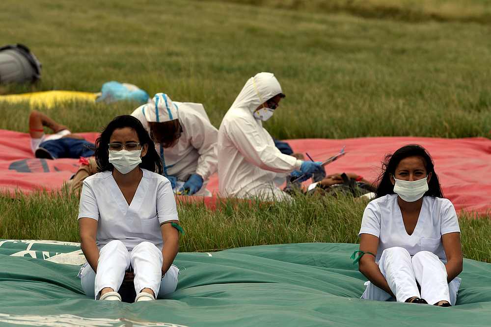 Personnel from the health ministry participate in a drill to prepare for the potential arrival of passengers infected with the coronavirus at the Viru Viru International Airport, in Santa Cruz, Bolivia February 6, 2020.  u00e2u20acu201d Reuters pic