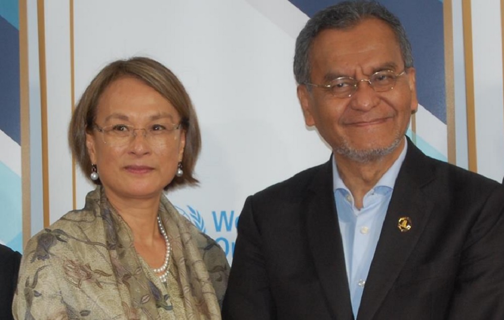 WHO representative Dr Ying-Ru Lo and Datuk Seri Dzulkefly Ahmad pose for a picture. u00e2u20acu201d Screencap taken from WHOu00e2u20acu2122s website