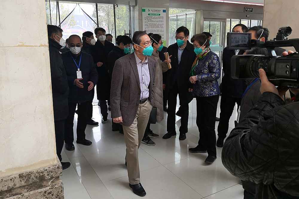 Zhong Nanshan, a respiratory expert and head of the health commission team investigating the new coronavirus, visits Jinyintan hospital in Wuhan, Hubei province, China January 19, 2020. u00e2u20acu201d China Daily pic via Reuters