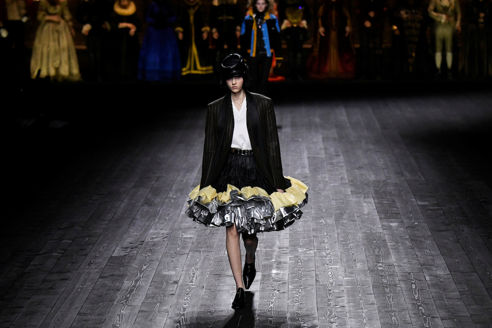 A model presents a creation by designer Nicolas Ghesquiere as part of his Fall/Winter 2020/21 women's ready-to-wear collection show for fashion house Louis Vuitton during Paris Fashion Week in Paris March 3, 2020. u00e2u20acu201d Reuters pic