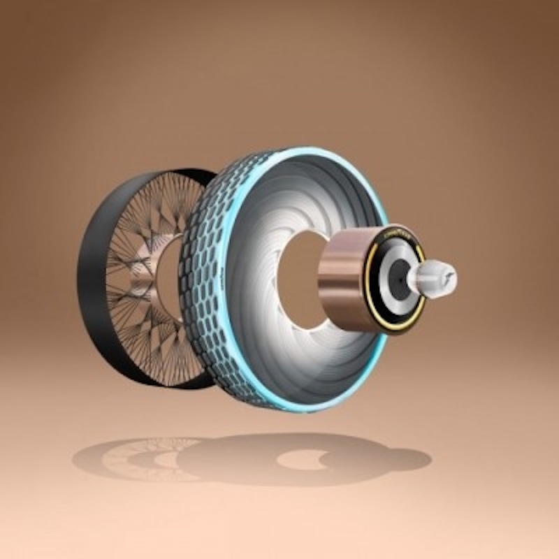 Goodyear's reCharge concept imagines a tire that can repair itself. u00e2u20acu201d Picture courtesy of Goodyear