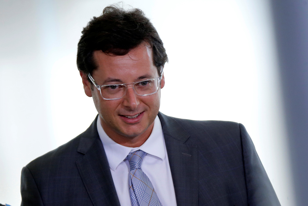 Brazil's Chief of the Secretariat of Social Communication (Secom) Fabio Wajngarten looks on during the ceremony marking his 400 days in office at the Planalto Palace in Brasilia, Brazil February 5, 2020. u00e2u20acu201d Reuters pic