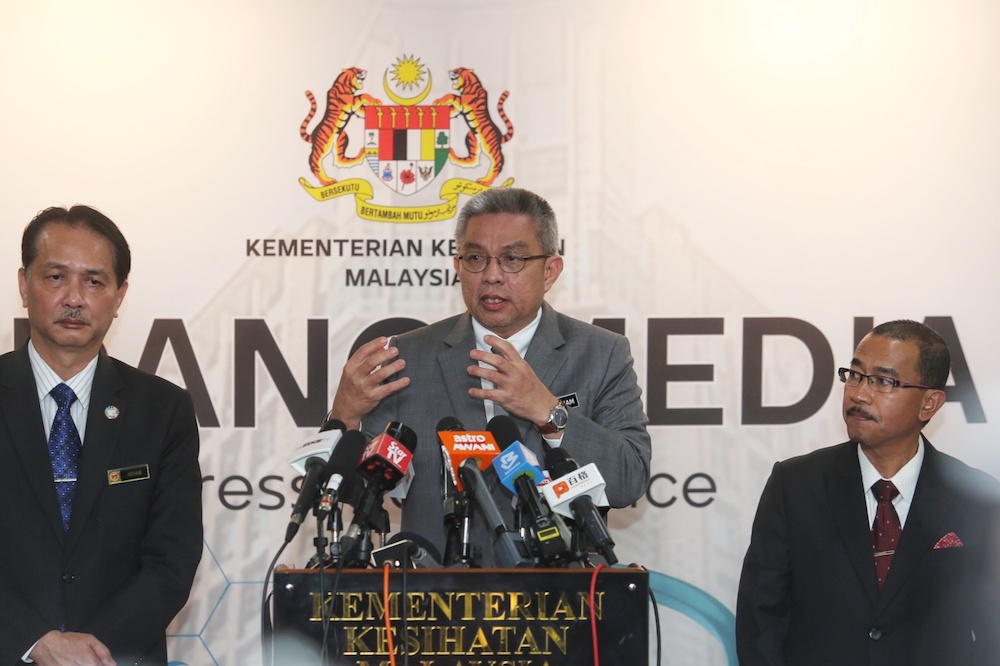 Health Minister Datuk Seri Dr Adham Baba speaks during a press conference in Putrajaya March 17, 2020. u00e2u20acu201d Picture by Choo Choy May