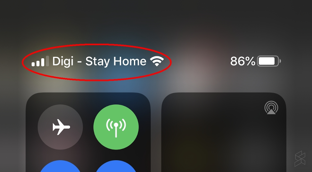 Digi telling its users to stay home. — SoyaCincau pic
