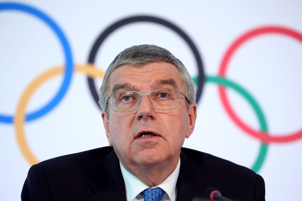 Thomas Bach, President of the International Olympic Committee attends a news conference after an Executive Board meeting in Lausanne March 4, 2020. u00e2u20acu201d Reuters pic
