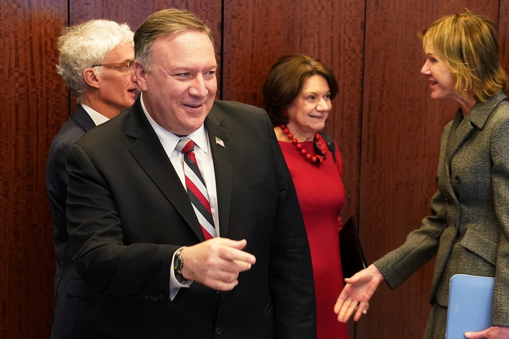 United States Secretary of State Mike Pompeo arrives for a meeting at United Nations headquarters in New York March 6, 2020. u00e2u20acu201d Reuters pic