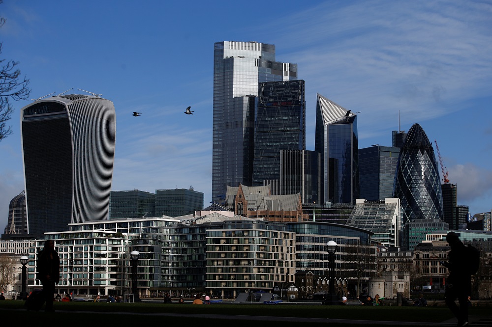 The City of London financial district can be seen in London March 9 2020. u00e2u20acu201d Reuters pic