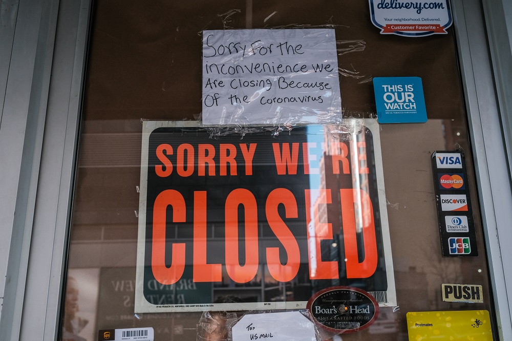 A deli is seen closed, due to the outbreak of the coronavirus disease (Covid-19) in the Brooklyn borough of New York March 26, 2020. u00e2u20acu201d Reuters pic