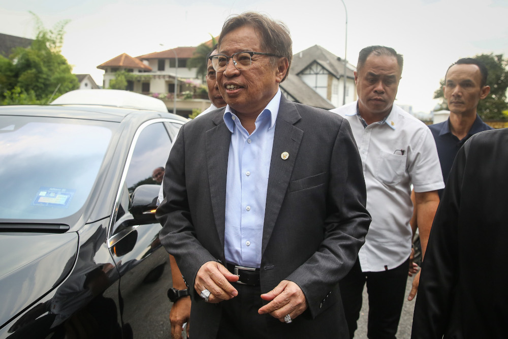 Sarawak Chief Minister Datuk Patinggi Abang Johari Openg arrives at Tan Sri Muhyiddin Yassinu00e2u20acu2122s residence in Kuala Lumpur March 1, 2020. u00e2u20acu201d Picture by Yusof Mat Isa