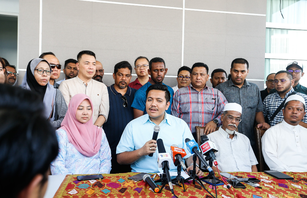 Seberang Jaya Assemblymen Afif Bahardin speaks to the press at his home in Taman Pauh Jaya, Permatang Pauh March 4, 2020. u00e2u20acu201d Picture by Sayuti zainudin