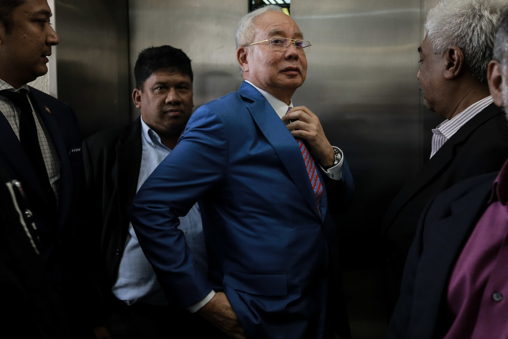 Datuk Seri Najib Razak is pictured at Kuala Lumpur High Court March 10, 2020. u00e2u20acu201d Picture by Ahmad Zamzahuri