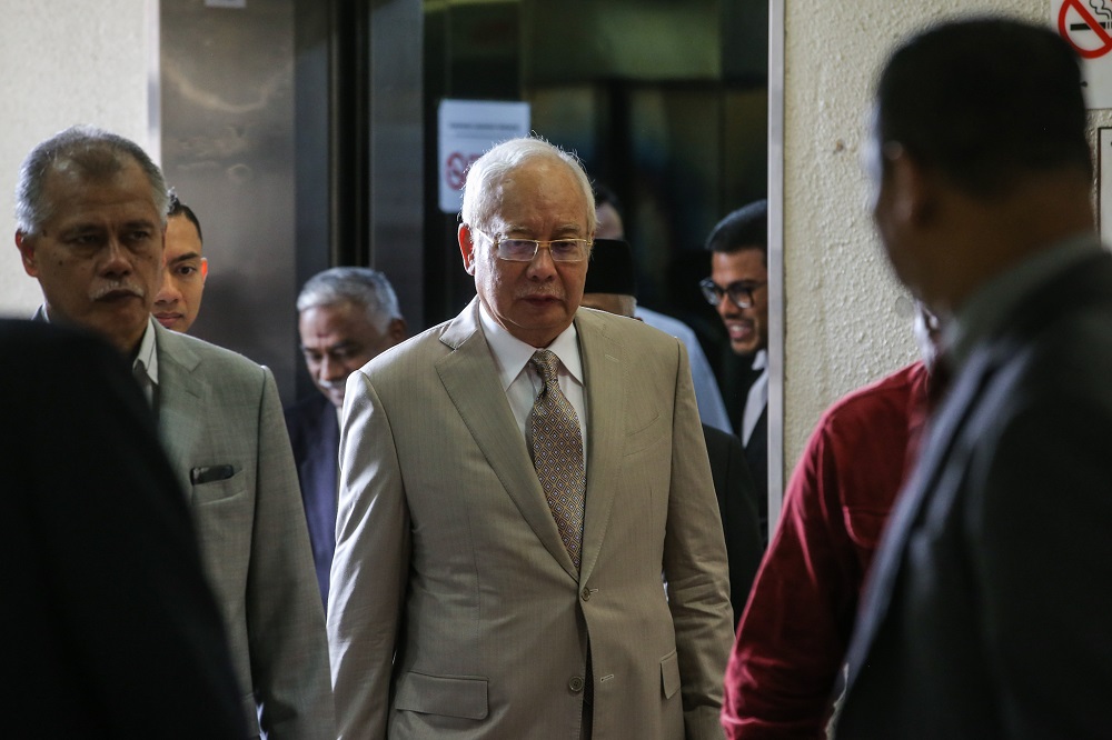 Datuk Seri Najib Razak is pictured at the Kuala Lumpur High Court March 11, 2020. u00e2u20acu201d Picture by Hari Anggara