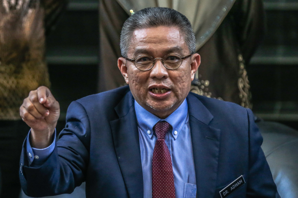 Health Minister Datuk Seri Dr Adham Baba speaks during a press conference at Hospital Sungai Buloh March 12, 2020. u00e2u20acu201d Picture by Firdaus Latif 