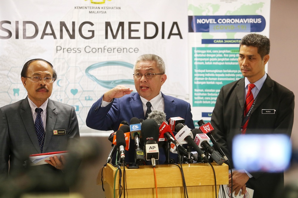 Health Minister Datuk Seri Dr Adham Baba speaks during a press conference in Kuala Lumpur March 16, 2020. u00e2u20acu201d Picture by Choo Choy May