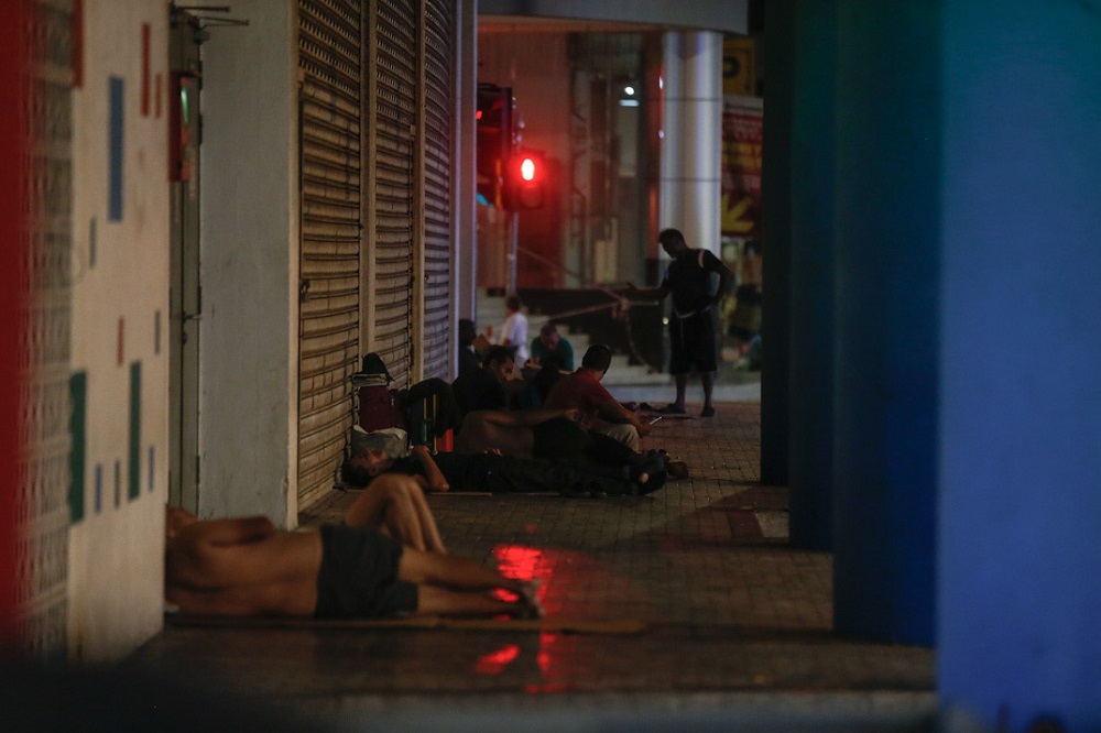 Vagrants were also found sleeping along the sidewalks of heritage houses in the inner city and around Esplanade.