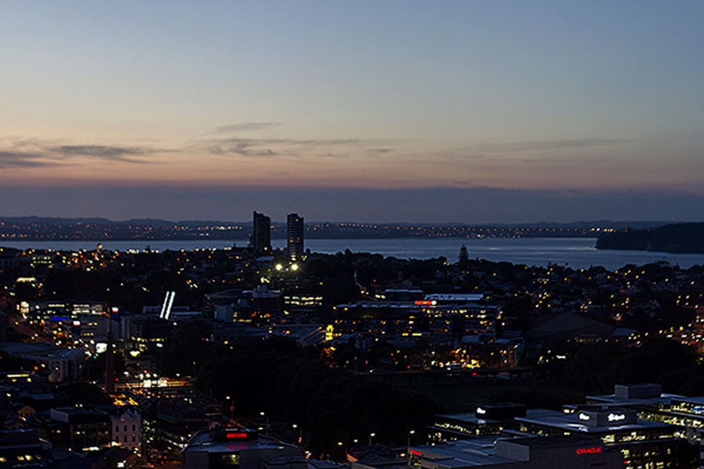 Auckland at night, before the lockdown. u00e2u20acu201d Picture by CK Lim
