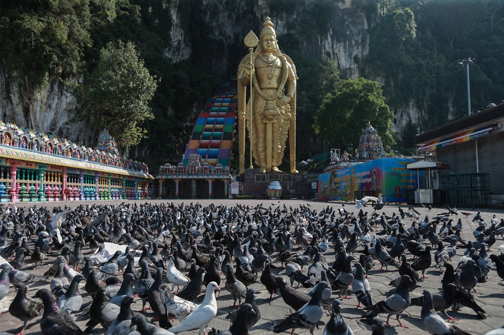 Batu Caves is pictured during the movement control order in Kuala Lumpur March 28, 2020. u00e2u20acu201d Picture by Ahmad Zamzahuri