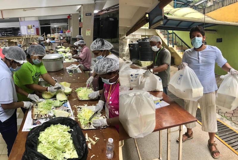 Volunteers hard at work preparing meals for the needy during the movement control order (MCO). u00e2u20acu201d Pictures from Facebook/UnitedMalaysianHinduVoice