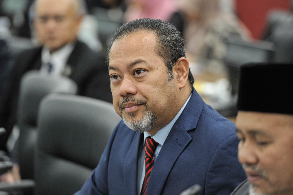 Deputy environment minister Datuk Ahmad Masrizal Muhammad on his first day as deputy environment Minister in Putrajaya March 11, 2020. u00e2u20acu201d Picture by Shafwan Zaidon