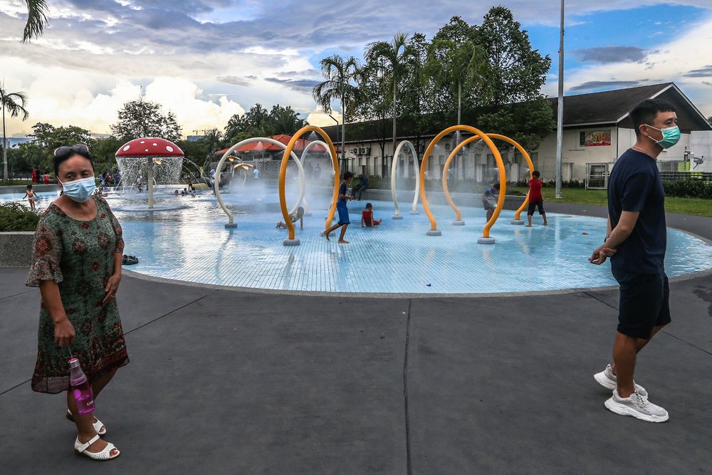 Children playing at the playground at Titiwangsa Lake Gardens in Kuala Lumpur March 15, 2020. — Picture by Firdaus Latif