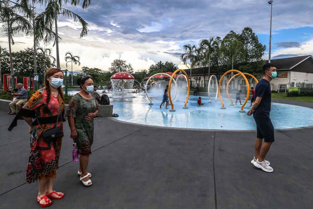 Children playing at the playground at Titiwangsa Lake Gardens in Kuala Lumpur March 15, 2020. u00e2u20acu201d Picture by Firdaus Latif