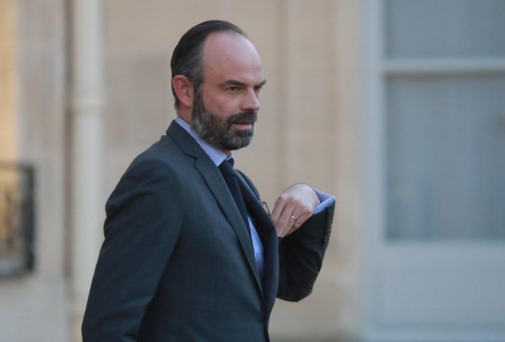 French Prime Minister Edouard Philippe leaves after the first meeting of French scientists' council Research and Expertise Analysis Committee (CARE), at the Elysee Palace in Paris March 24, 2020. u00e2u20acu2022 Reuters pic