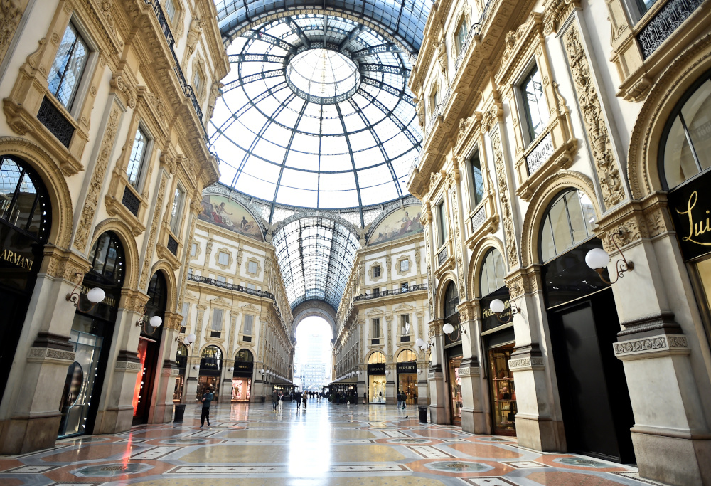 People walk in Galleria Vittorio Emanuele II, after the Italian government imposed a virtual lockdown on the north of the country, in Milan, Italy March 8, 2020. u00e2u20acu201d Reuters pic 