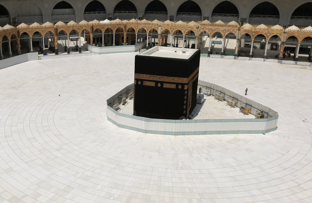 General view of Kaaba at the Grand Mosque which is almost empty of worshippers, after Saudi authorities suspended umrah amid a fear of the Covid-19 outbreak, at the Muslim holy city of Mecca, Saudi Arabia March 6, 2020. u00e2u20acu201d Reuters pic 