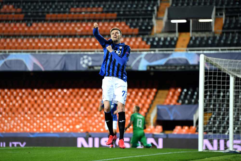 Atalanta's Josip Ilicic celebrates scoring after the fourth goal against Valencia March 11, 2020. u00e2u20acu2022 Reuters pic