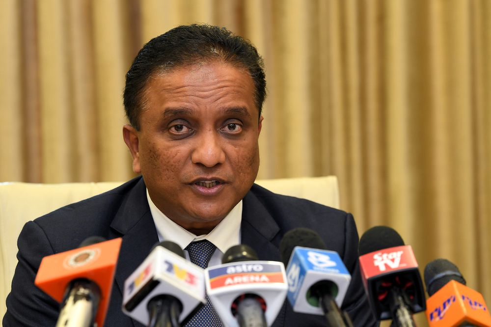 Youth and Sports Minister Datuk Seri Reezal Merican Naina Merican speaking at a press conference after commencing his first day at the Ministry of Youth and Sports in Putrajaya, March 11, 2020. u00e2u20acu201d Bernama pic