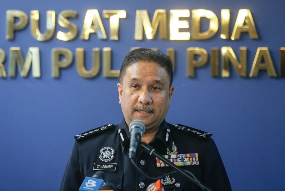 Penang Police Chief Comm Datuk Sahabudin Abd Manan speaks during a press conference in George Town March 27, 2020. u00e2u20acu2022 Picture by Sayuti Zainudin