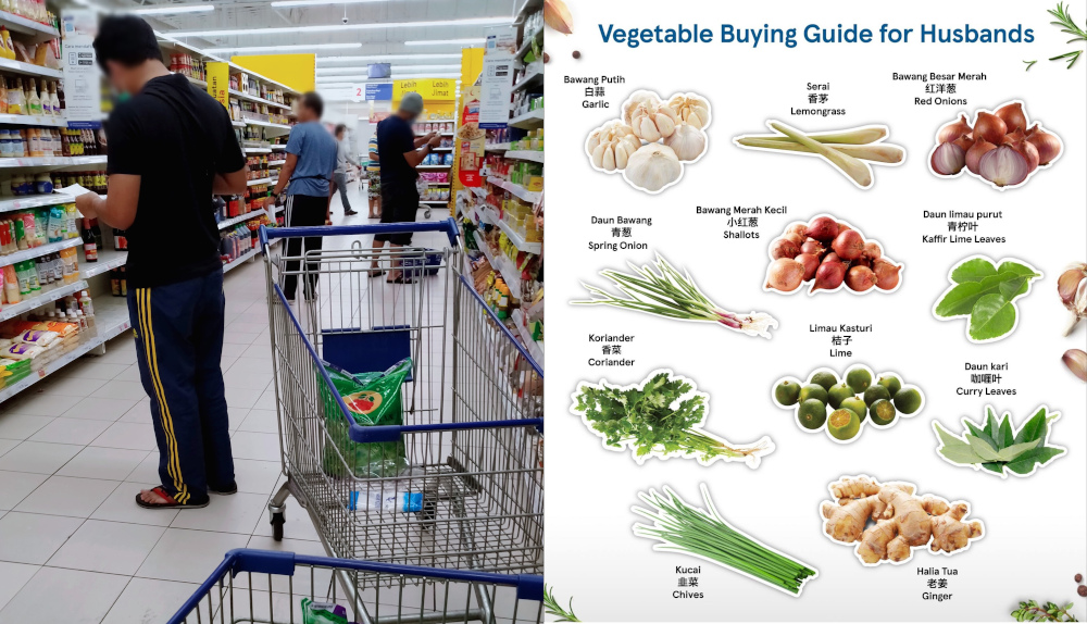 Tesco Malaysiau00e2u20acu2122s guide (right) was published after Facebook user Muzaffar Rahman uploaded a now-viral photo of men looking a little lost at the supermarket. u00e2u20acu201d Picture from Facebook/shadiq.mahabbah and Facebook/TescoMY