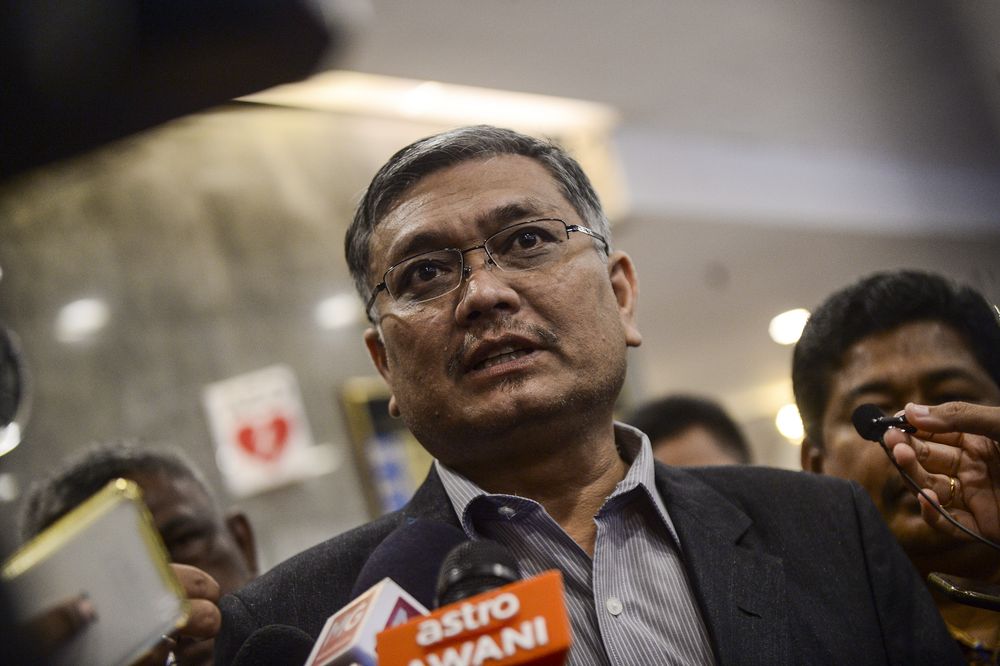Datuk Dr Shamsul Anuar Nasarah speaks to media at the Umno headquarters in Kuala Lumpur, March 12, 2020. u00e2u20acu201d Picture by Shafwan Zaidon
