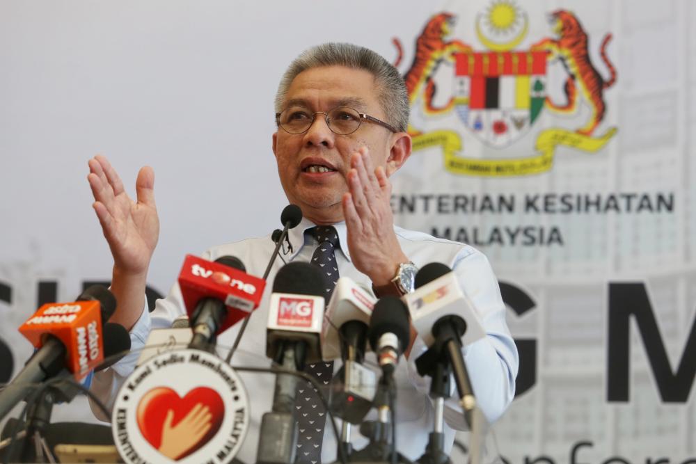 Health Minister Datuk Seri Dr Adham Baba speaks during a press conference in Putrajaya March 19, 2020. u00e2u20acu2022 Picture by Choo Choy May