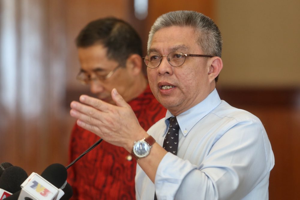 Health Minister Datuk Seri Dr Adham Baba speaks during a press conference in Putrajaya March 19, 2020. u00e2u20acu2022 Picture by Choo Choy May